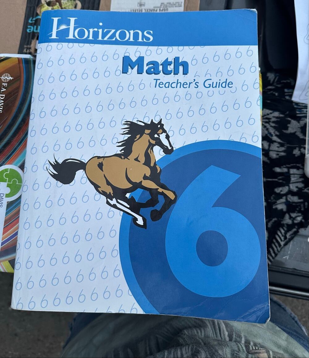 Horizon math 6 teachers guide printed 2018 excellent used homeschool textbook